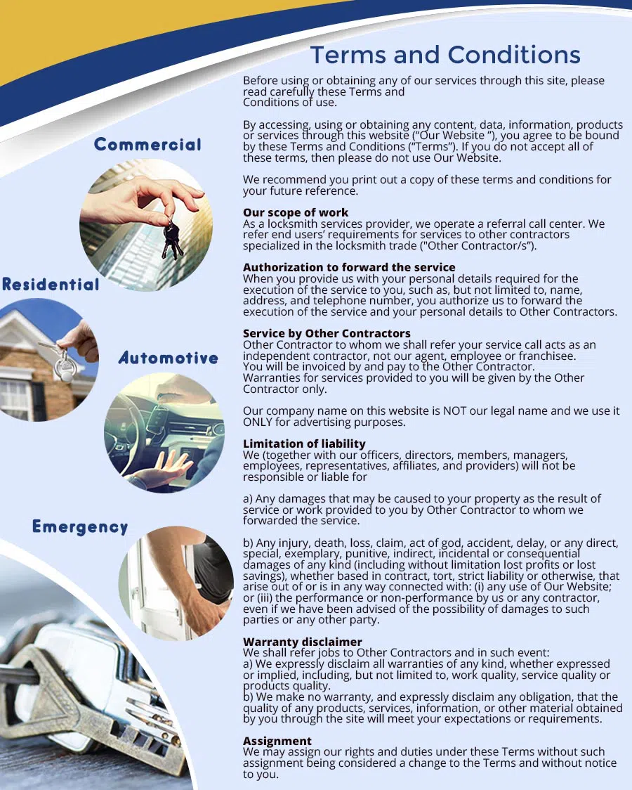 City Locksmith Store Mesa, AZ 480-939-5680 - terms-ls